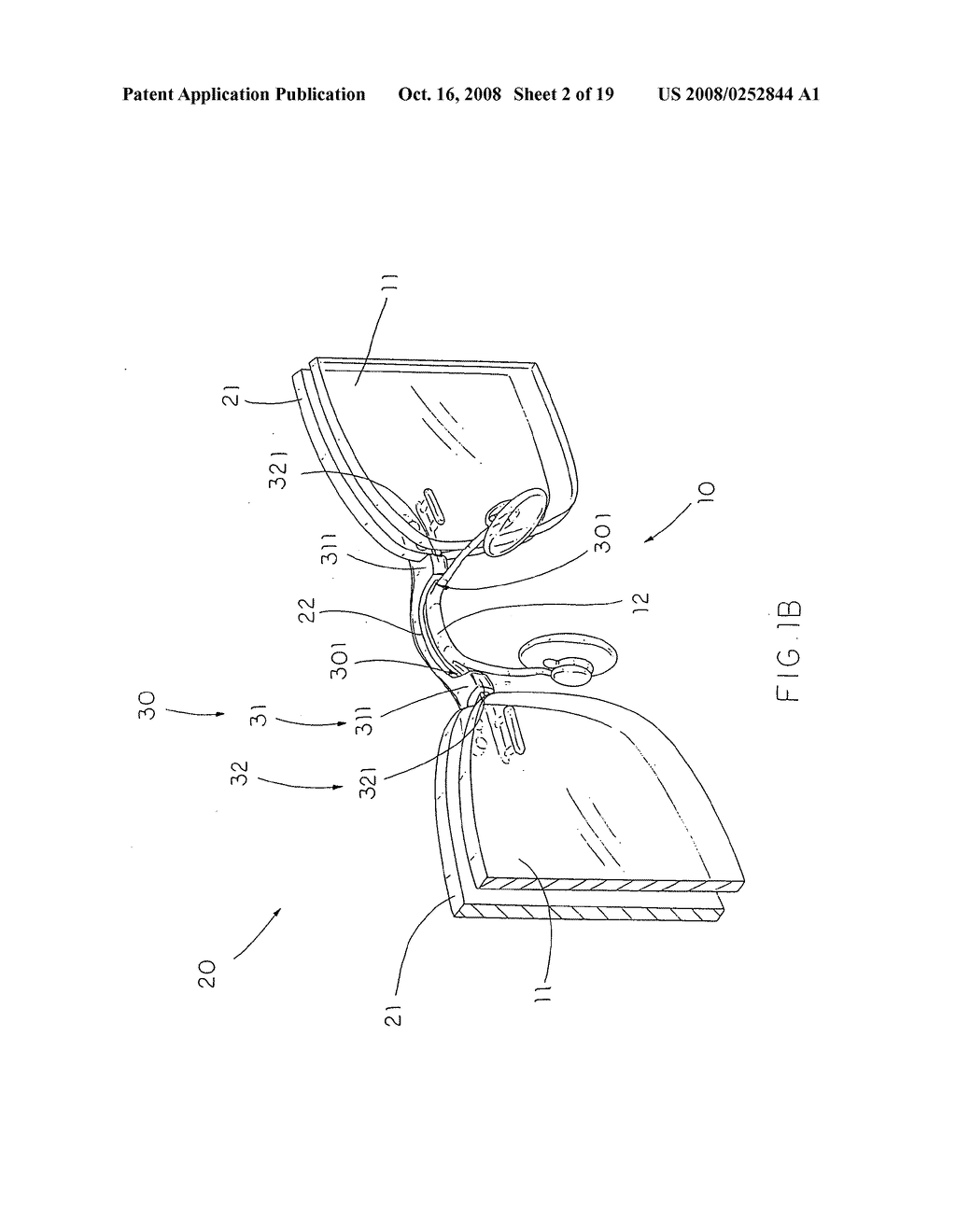 Detachable shelter frame for spectacles - diagram, schematic, and image 03