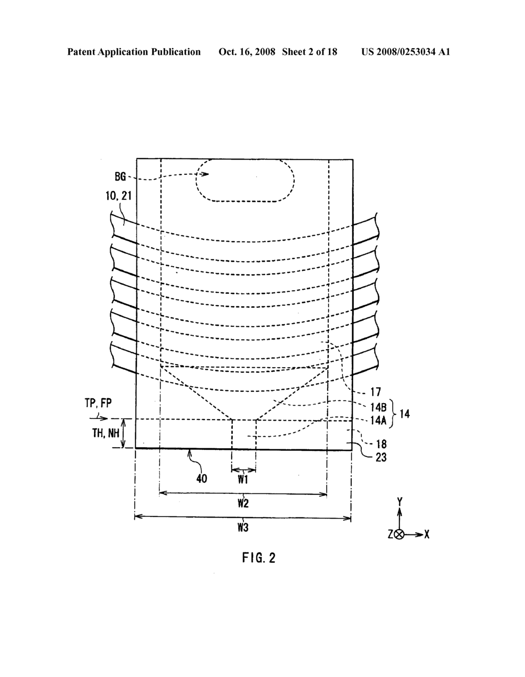 Perpendicular magnetic write head, method of manufacturing the same, and magnetic write system - diagram, schematic, and image 03