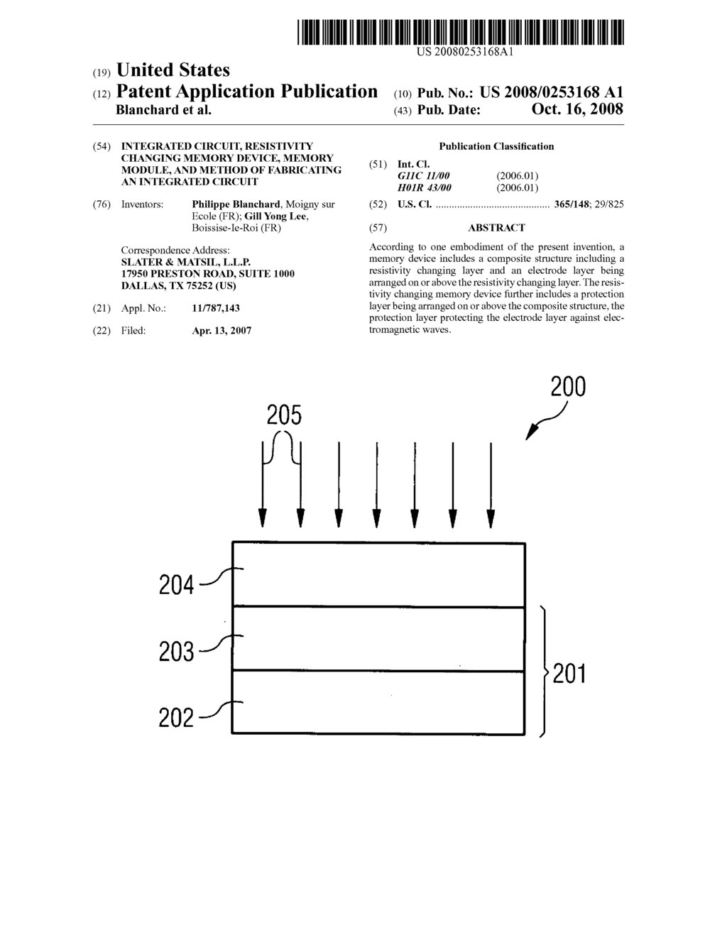 Integrated circuit, resistivity changing memory device, memory module, and method of fabricating an integrated circuit - diagram, schematic, and image 01