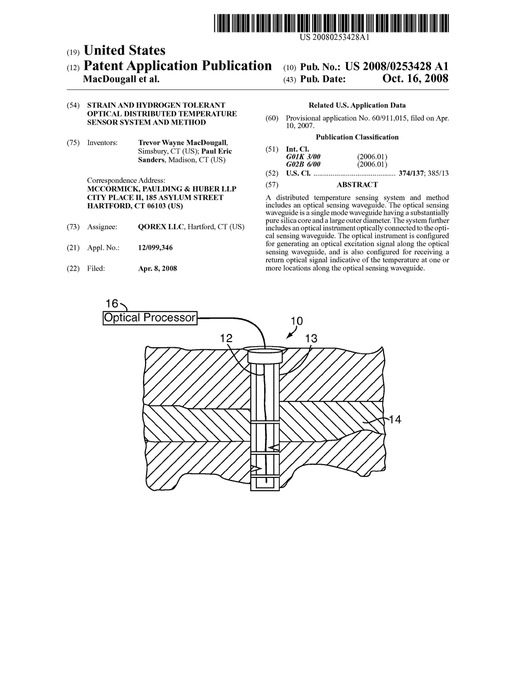 STRAIN AND HYDROGEN TOLERANT OPTICAL DISTRIBUTED TEMPERATURE SENSOR SYSTEM AND METHOD - diagram, schematic, and image 01