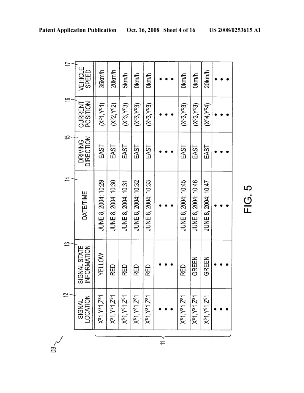 Method of producing traffic signal information, method of providing traffic signal information, and navigation apparatus - diagram, schematic, and image 05