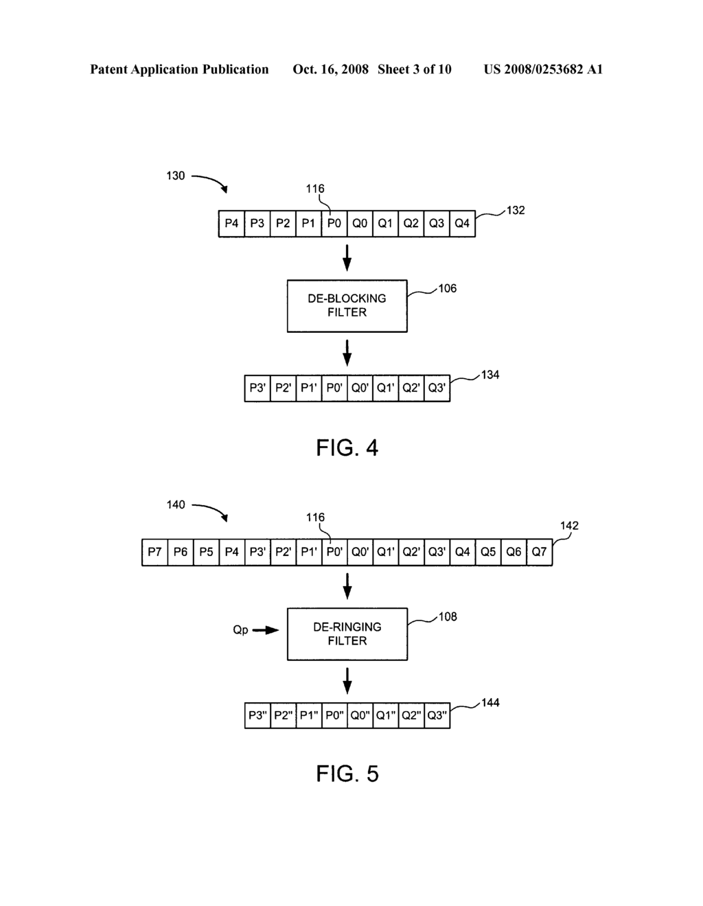 De-ringing filter for decompressed video data - diagram, schematic, and image 04