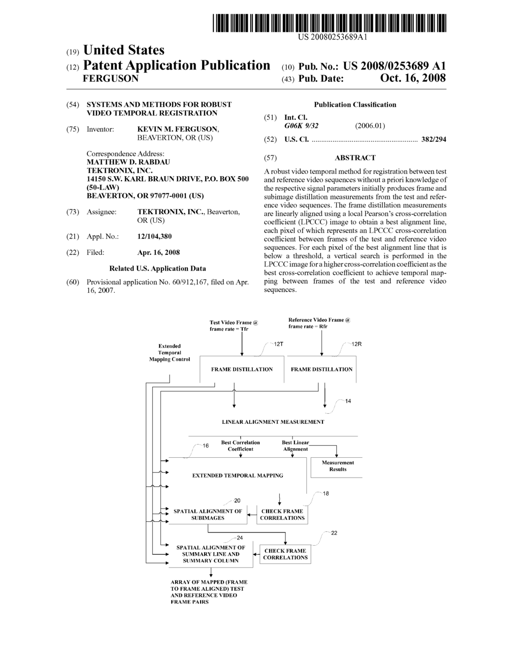 SYSTEMS AND METHODS FOR ROBUST VIDEO TEMPORAL REGISTRATION - diagram, schematic, and image 01