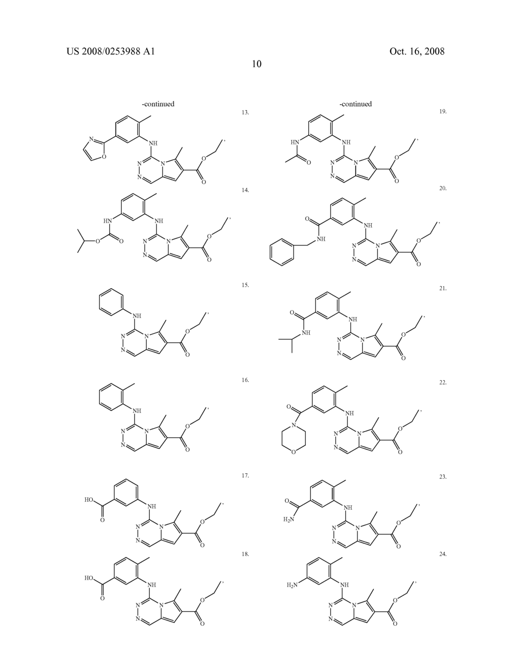 Pyrrolo [1,2-D] [1,2-4] Triazine as Inhibitors of C-Jun N Terminal Kinases (Jnk) and P-38 Kinases - diagram, schematic, and image 11