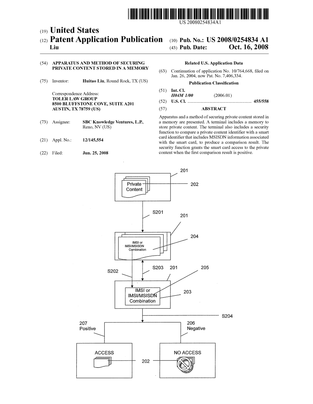 Apparatus and Method of Securing Private Content Stored in a Memory - diagram, schematic, and image 01