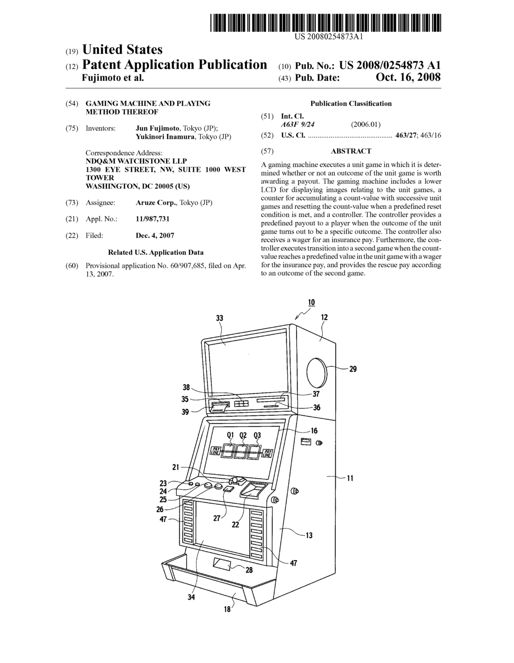 Gaming machine and playing method thereof - diagram, schematic, and image 01