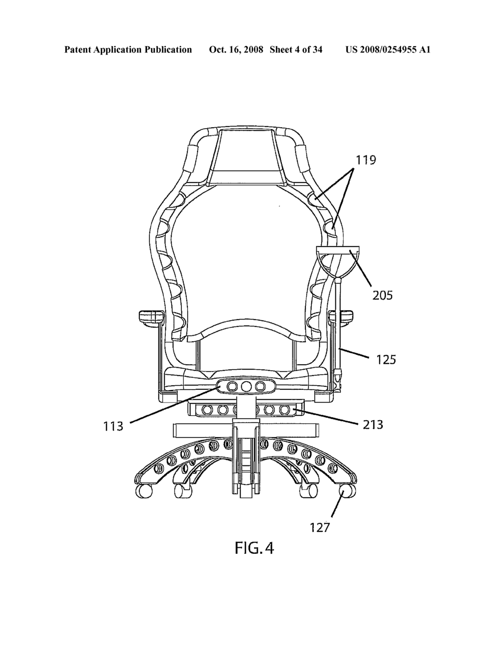 Office and Desk Exercise Chair System - diagram, schematic, and image 05