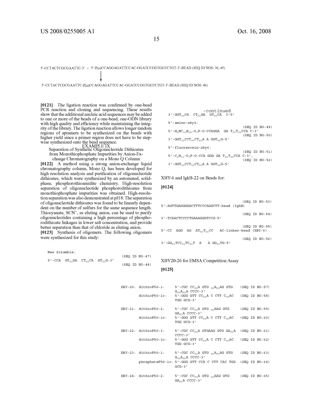 Bead Bound Combinatorial Oligonucleoside Phosphorothioate And Phosphorodithioate Aptamer Libraries - diagram, schematic, and image 24