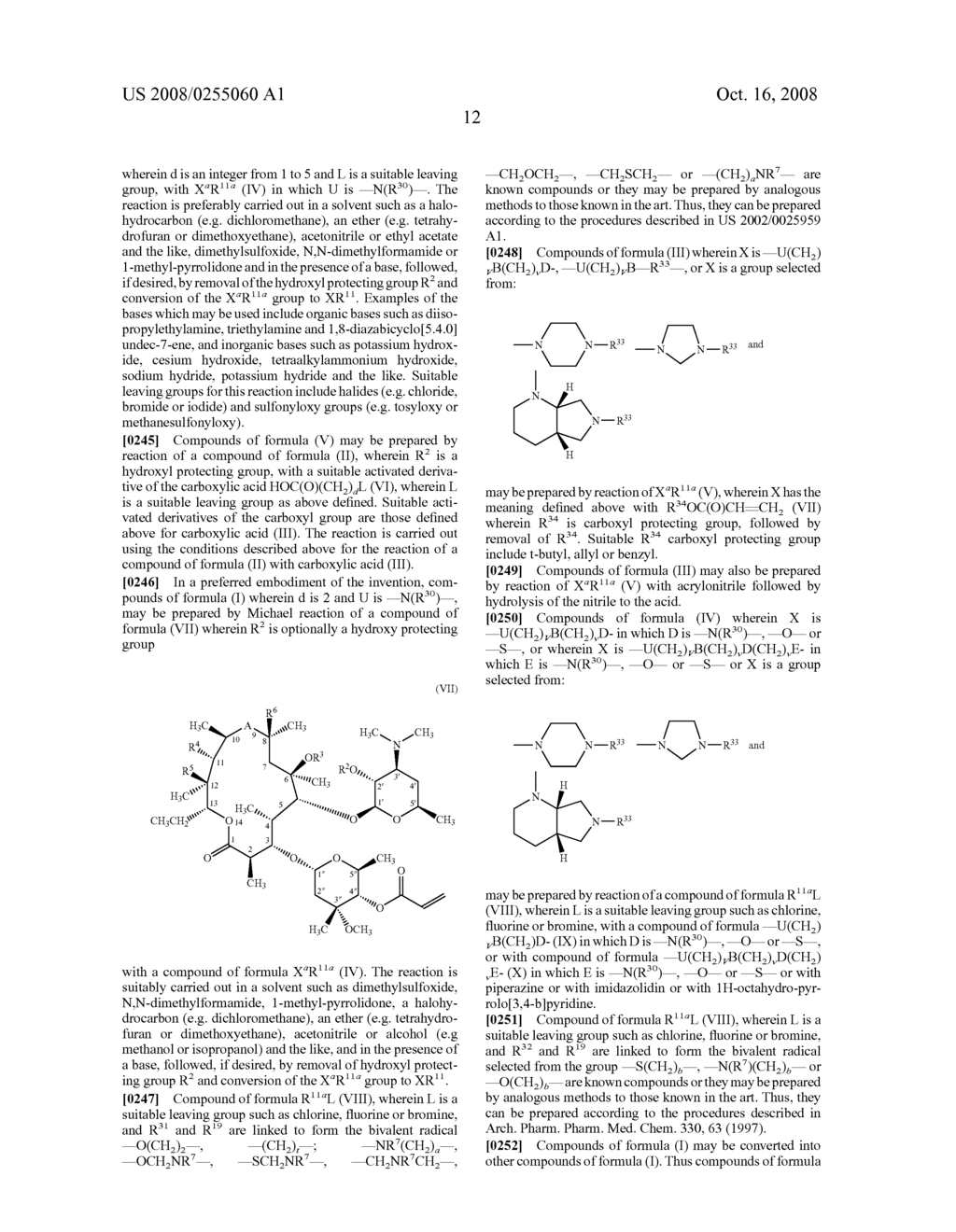 Ester Linked Macrolides Useful For The Treatment of Microbial Infections - diagram, schematic, and image 13