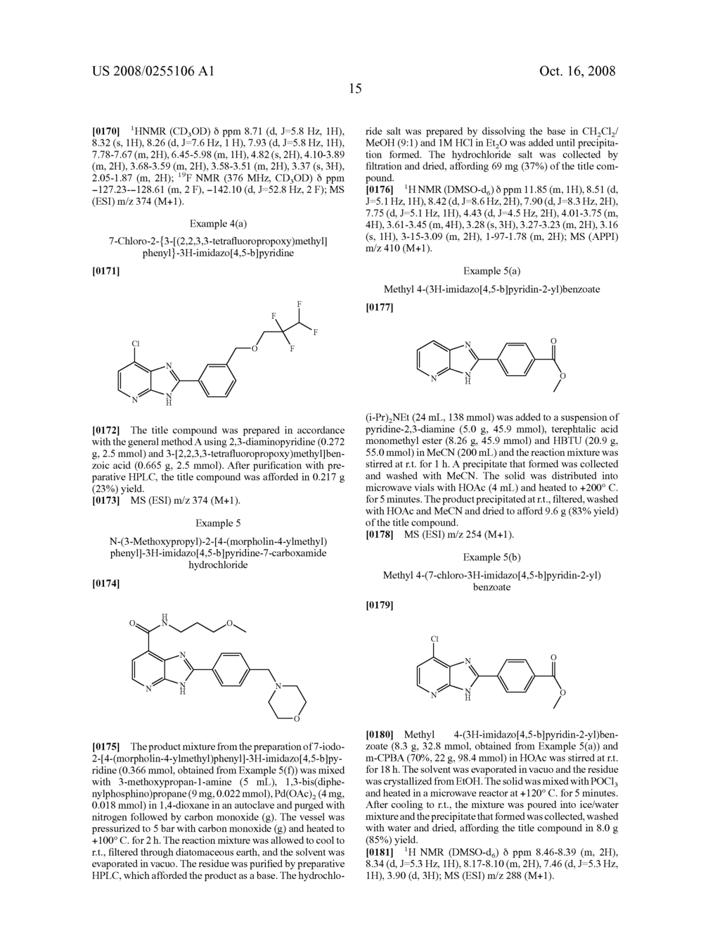 Novel 2-Phenyl-Imidazo[4,5-B]Pyridine Derivatives as Inhibitors of Glycogen Synthase Kinase for the Treatment of Dementia and Neurodegenerative Disorders - diagram, schematic, and image 16