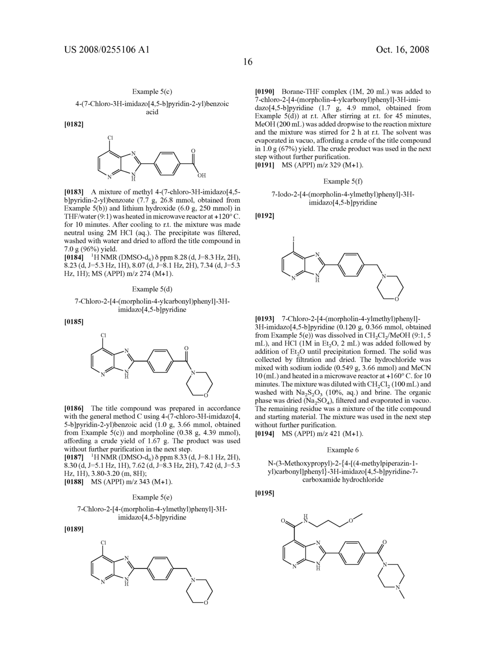 Novel 2-Phenyl-Imidazo[4,5-B]Pyridine Derivatives as Inhibitors of Glycogen Synthase Kinase for the Treatment of Dementia and Neurodegenerative Disorders - diagram, schematic, and image 17