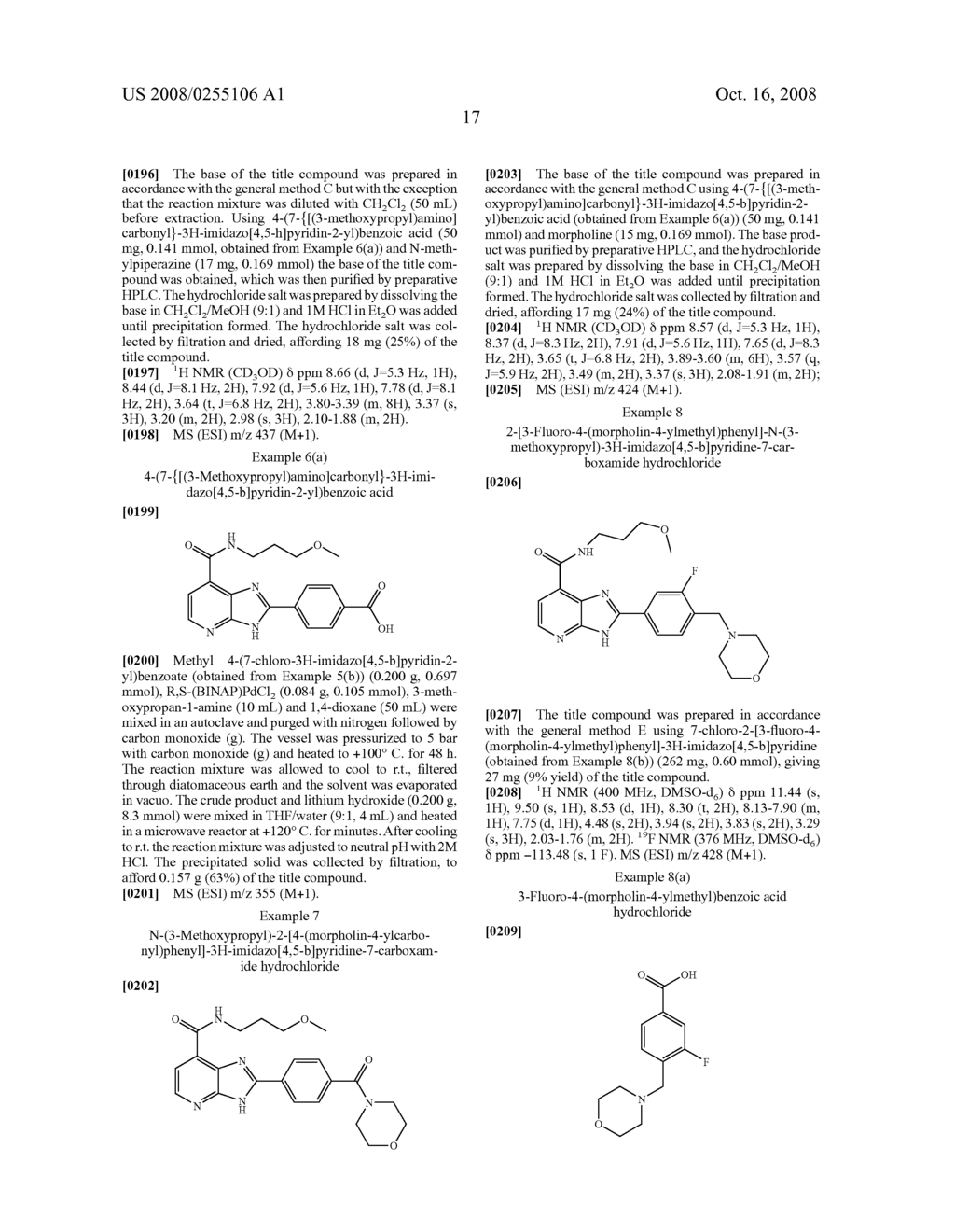 Novel 2-Phenyl-Imidazo[4,5-B]Pyridine Derivatives as Inhibitors of Glycogen Synthase Kinase for the Treatment of Dementia and Neurodegenerative Disorders - diagram, schematic, and image 18