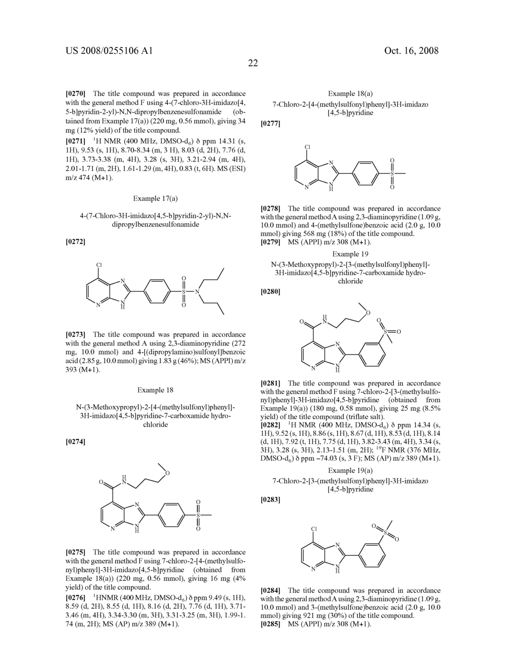 Novel 2-Phenyl-Imidazo[4,5-B]Pyridine Derivatives as Inhibitors of Glycogen Synthase Kinase for the Treatment of Dementia and Neurodegenerative Disorders - diagram, schematic, and image 23