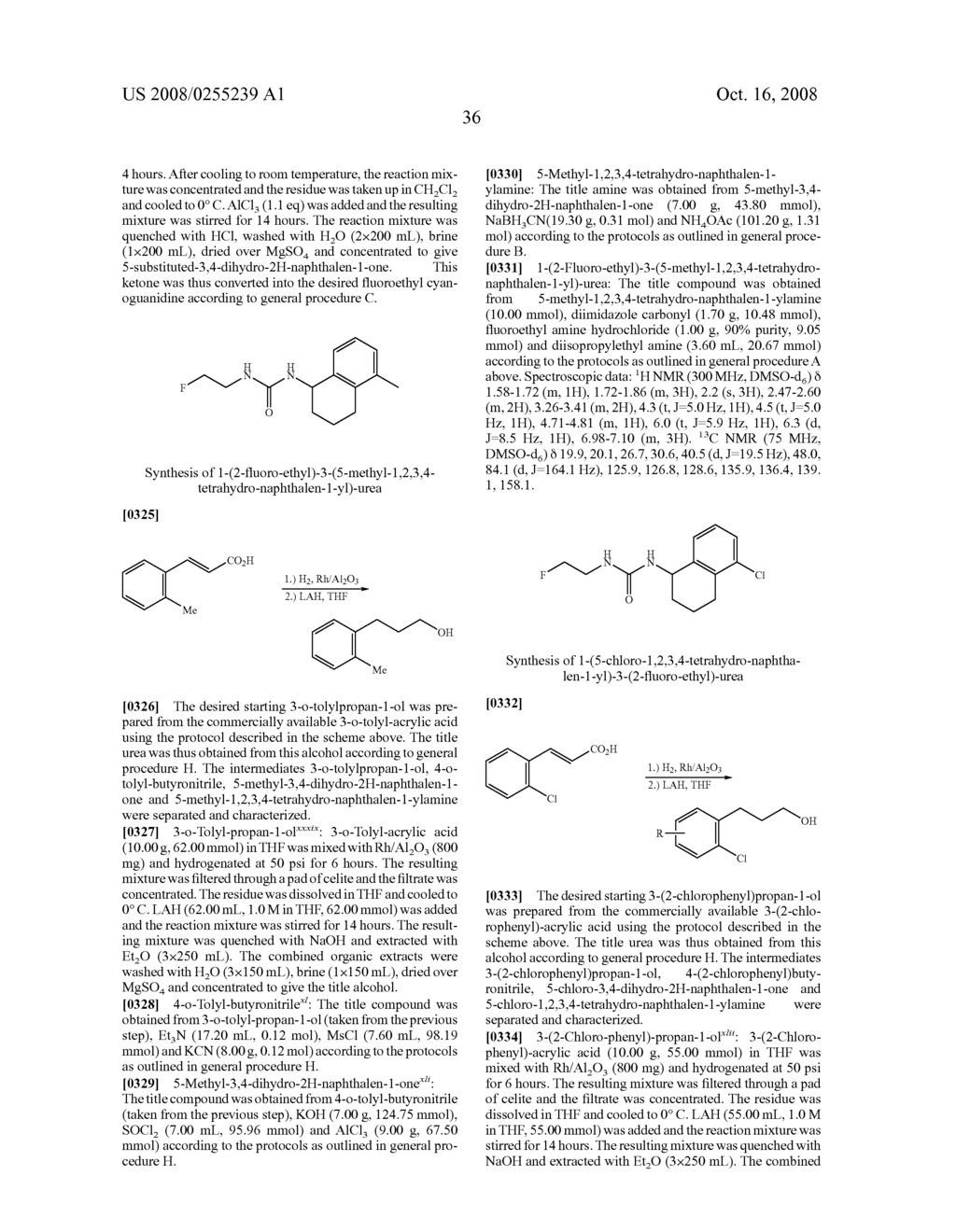 SUBSTITUTED FLUOROETHYL UREAS AS ALPHA 2 ADRENERGIC AGENTS - diagram, schematic, and image 37