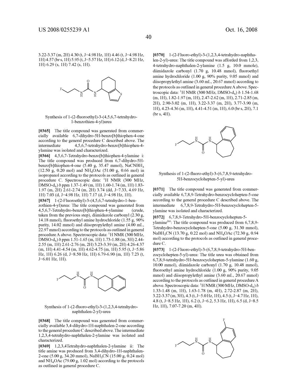 SUBSTITUTED FLUOROETHYL UREAS AS ALPHA 2 ADRENERGIC AGENTS - diagram, schematic, and image 41