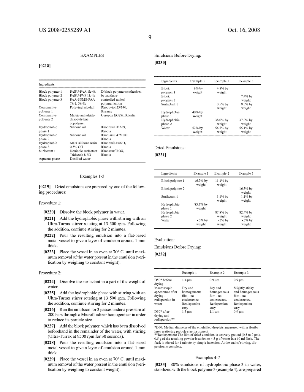 Dried Emulsion, Method for the Production Thereof, and Its Uses - diagram, schematic, and image 10