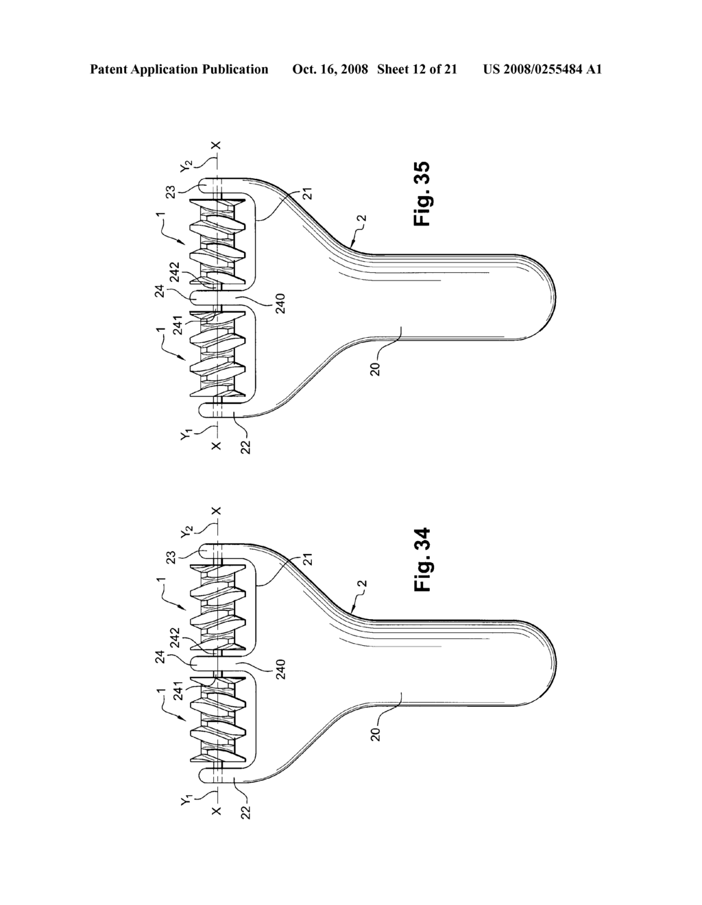 MASSAGE MEMBER, MASSAGE DEVICE AND PACKAGING AND DISPENSING ASSEMBLY INCORPORATING SUCH A MASSAGE DEVICE - diagram, schematic, and image 13