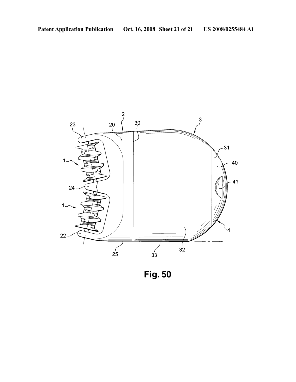 MASSAGE MEMBER, MASSAGE DEVICE AND PACKAGING AND DISPENSING ASSEMBLY INCORPORATING SUCH A MASSAGE DEVICE - diagram, schematic, and image 22