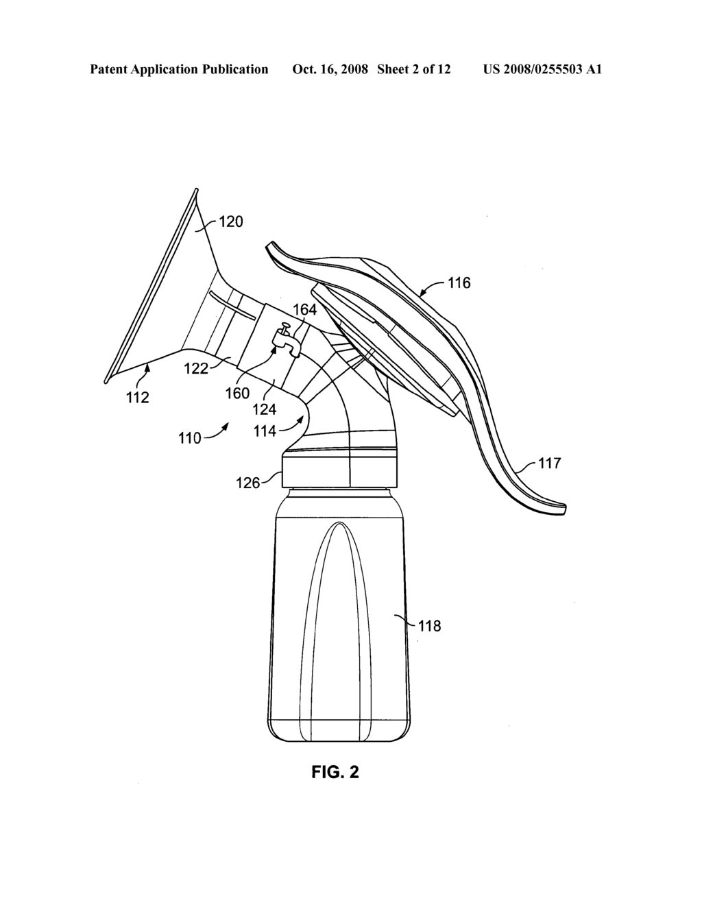 Method and apparatus for minimum negative pressure control, particularly for breastpump with breastshield pressure control system - diagram, schematic, and image 03