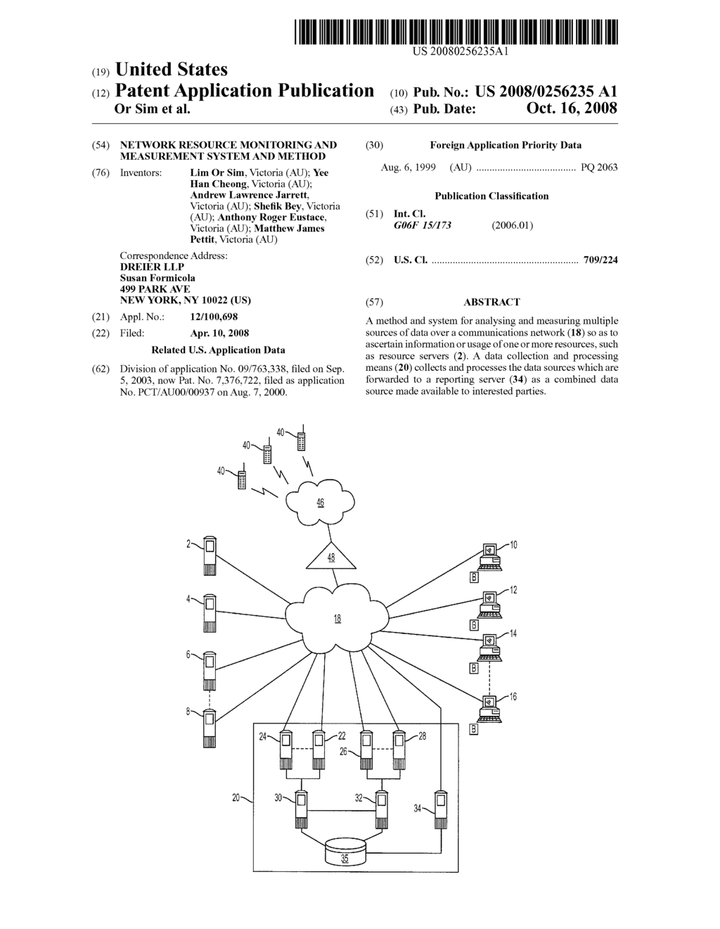 NETWORK RESOURCE MONITORING AND MEASUREMENT SYSTEM AND METHOD - diagram, schematic, and image 01