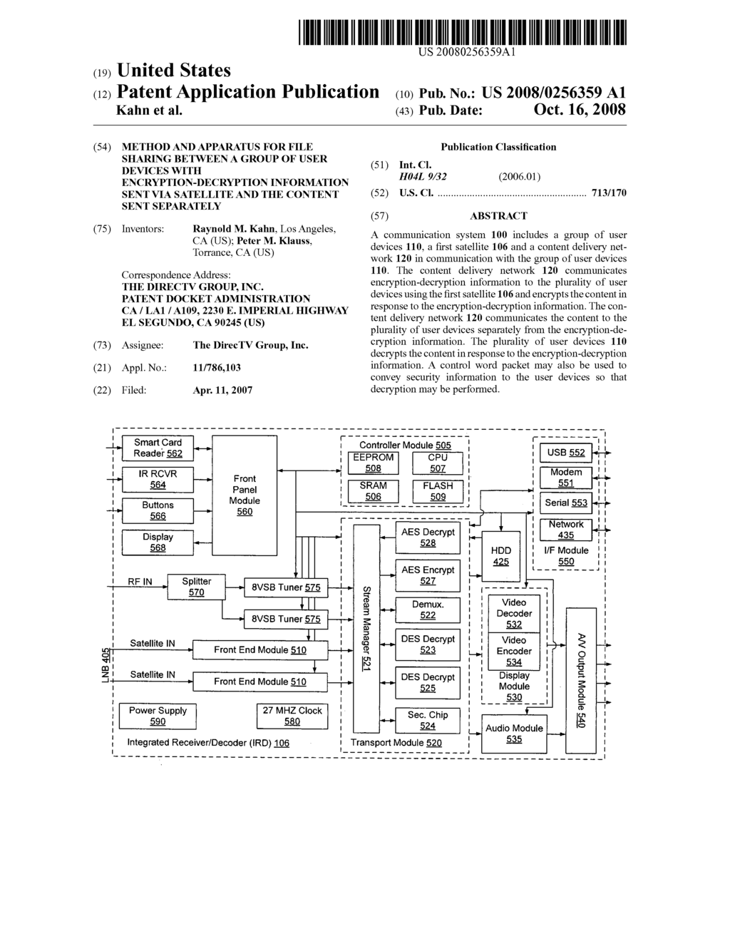 Method and apparatus for file sharing between a group of user devices with encryption-decryption information sent via satellite and the content sent separately - diagram, schematic, and image 01