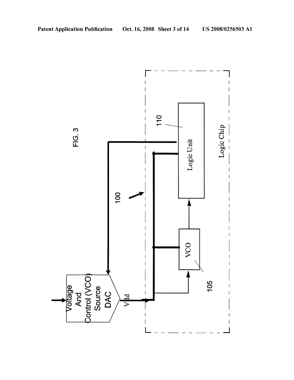 POWER MANAGEMENT ARCHITECTURE AND METHOD OF MODULATING OSCILLATOR FREQUENCY BASED ON VOLTAGE SUPPLY - diagram, schematic, and image 04