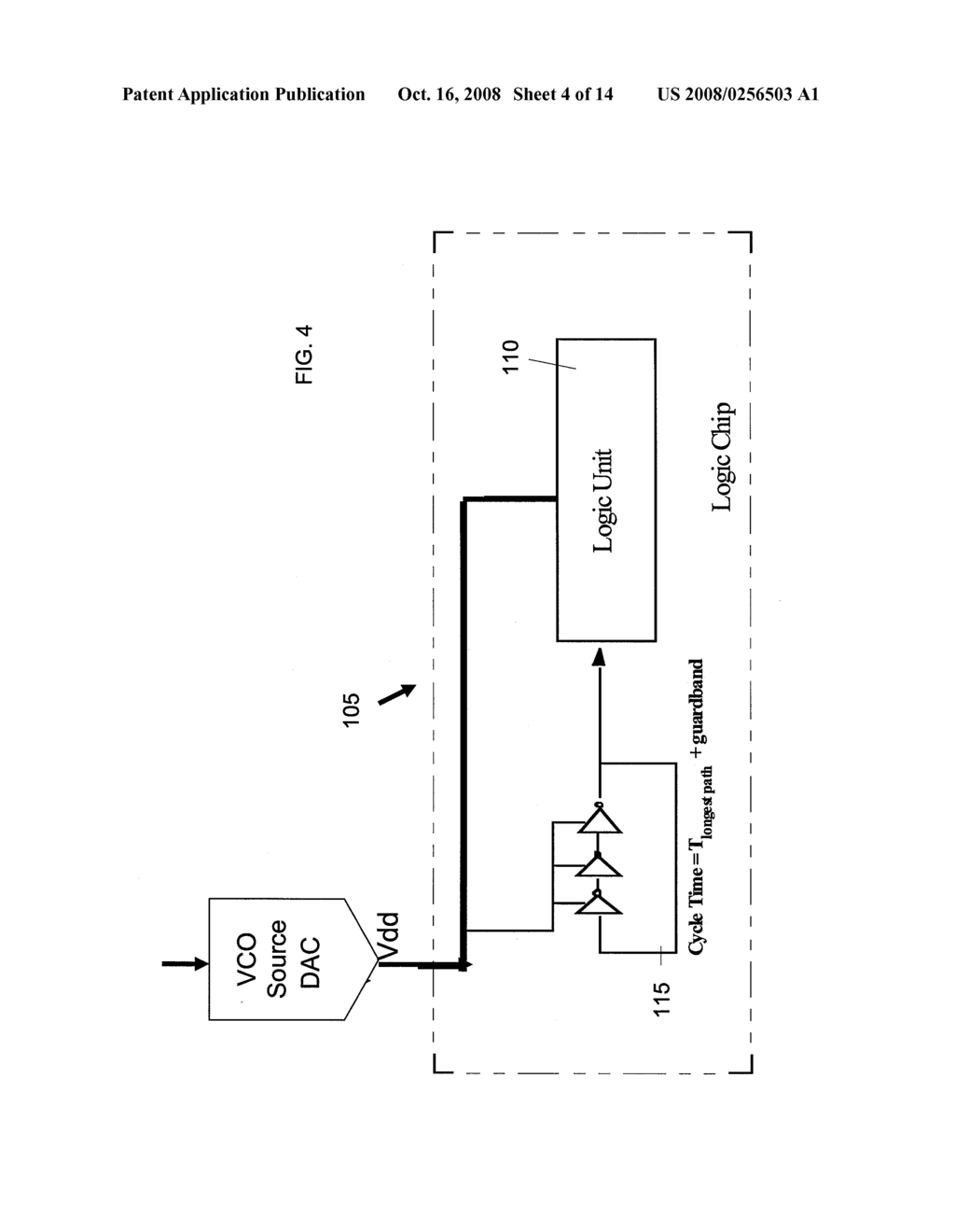 POWER MANAGEMENT ARCHITECTURE AND METHOD OF MODULATING OSCILLATOR FREQUENCY BASED ON VOLTAGE SUPPLY - diagram, schematic, and image 05