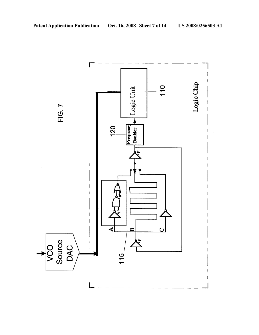 POWER MANAGEMENT ARCHITECTURE AND METHOD OF MODULATING OSCILLATOR FREQUENCY BASED ON VOLTAGE SUPPLY - diagram, schematic, and image 08