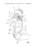 Multi-point tethering system for head and neck restraint devices diagram and image