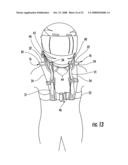 Multi-point tethering system for head and neck restraint devices diagram and image