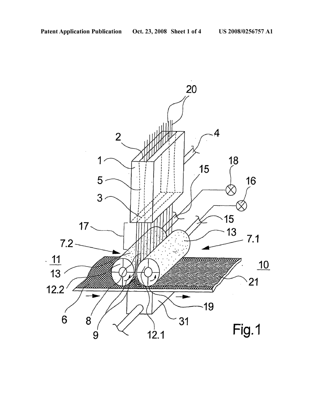 APPARATUS AND METHOD FOR DEPOSITING SYNTHETIC FIBERS TO FORM A NONWOVEN - diagram, schematic, and image 02