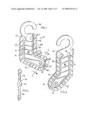 Clip for interconnecting garments diagram and image