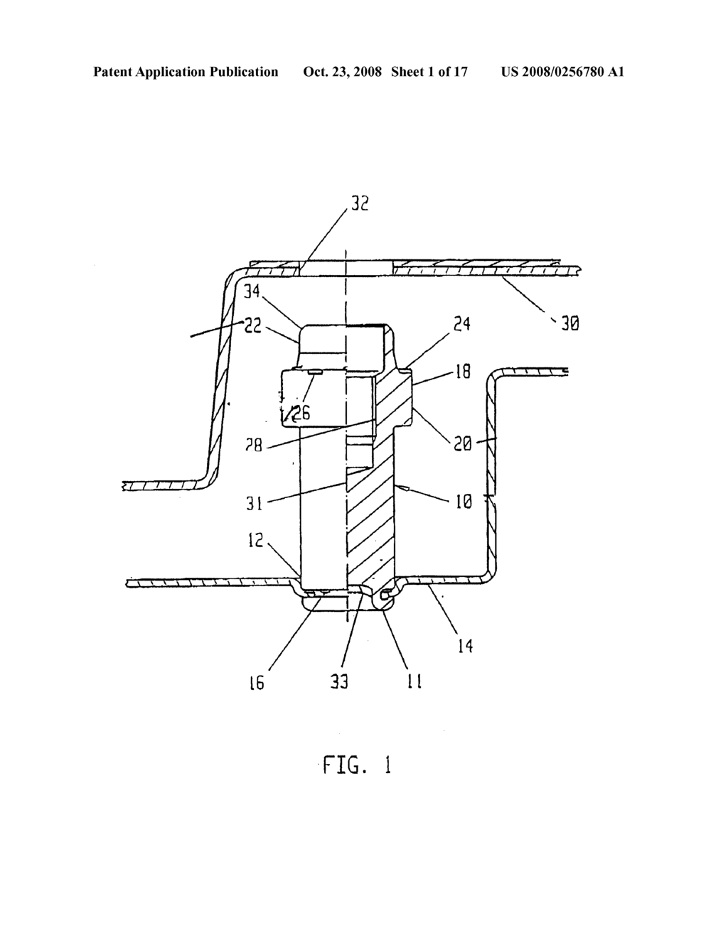 FASTENER DEVICE FOR FASTENING TWO COMPONENTS - diagram, schematic, and image 02