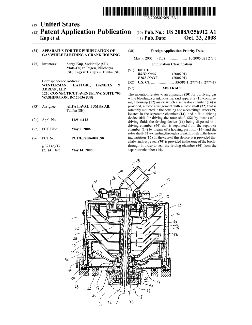 Apparatus for the Purification of Gas While Bleeding a Crank Housing - diagram, schematic, and image 01