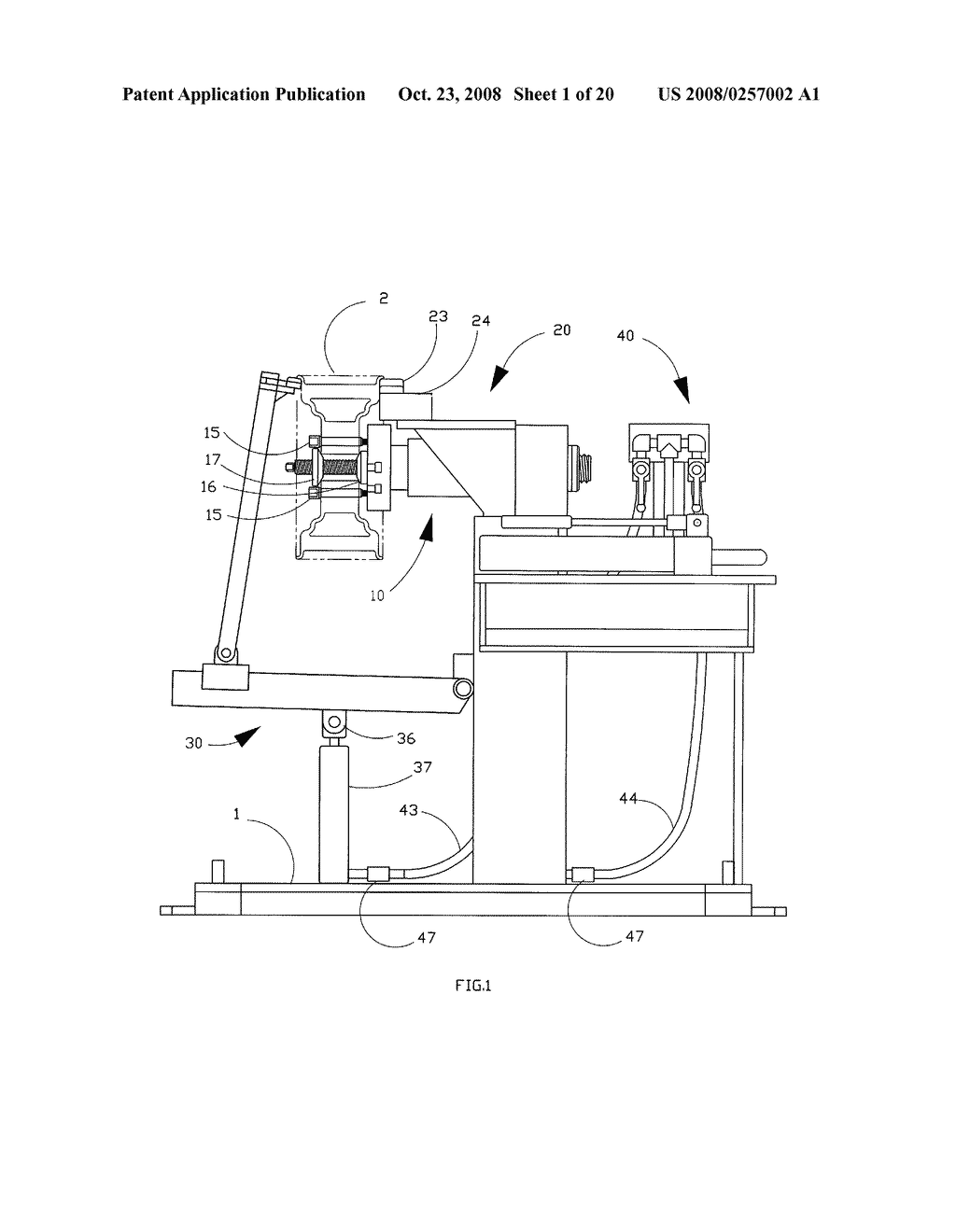 Novel Wheel Repair Machine and Method of Use - diagram, schematic, and image 02