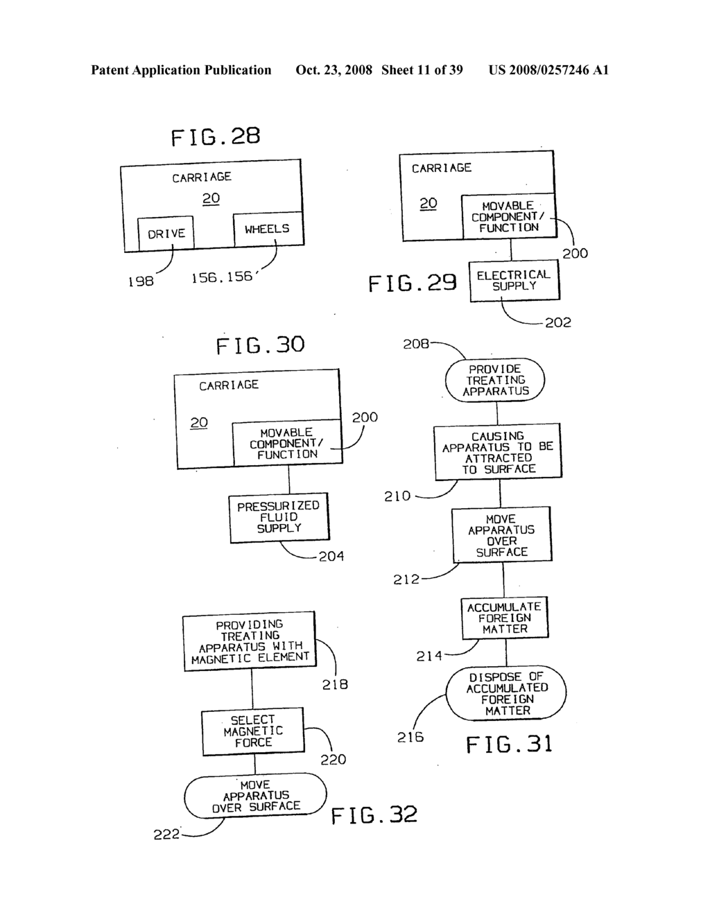 Apparatus for treating a surface bounding a space within which a bulk supply of flowable material can be contained - diagram, schematic, and image 12