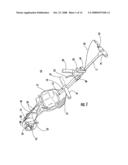 LIGHTWEIGHT PROPULSION DEVICE FOR PROVIDING MOTIVE FORCE TO A SKATE EQUIPMENT USER diagram and image