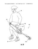 LIGHTWEIGHT PROPULSION DEVICE FOR PROVIDING MOTIVE FORCE TO A SKATE EQUIPMENT USER diagram and image