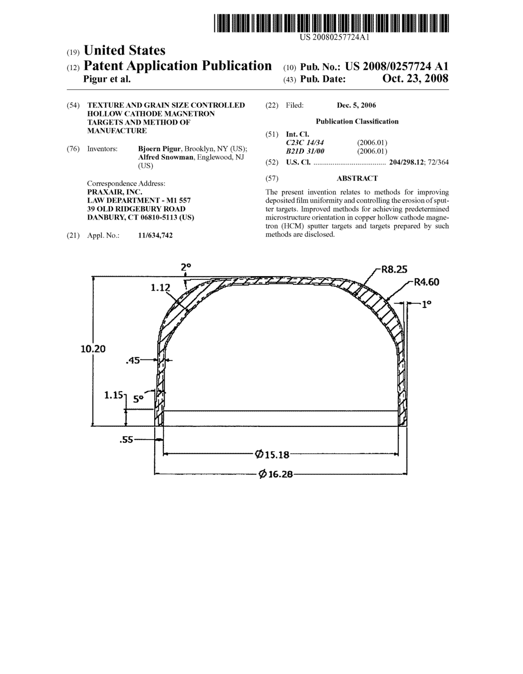 Texture and grain size controlled hollow cathode magnetron targets and method of manufacture - diagram, schematic, and image 01