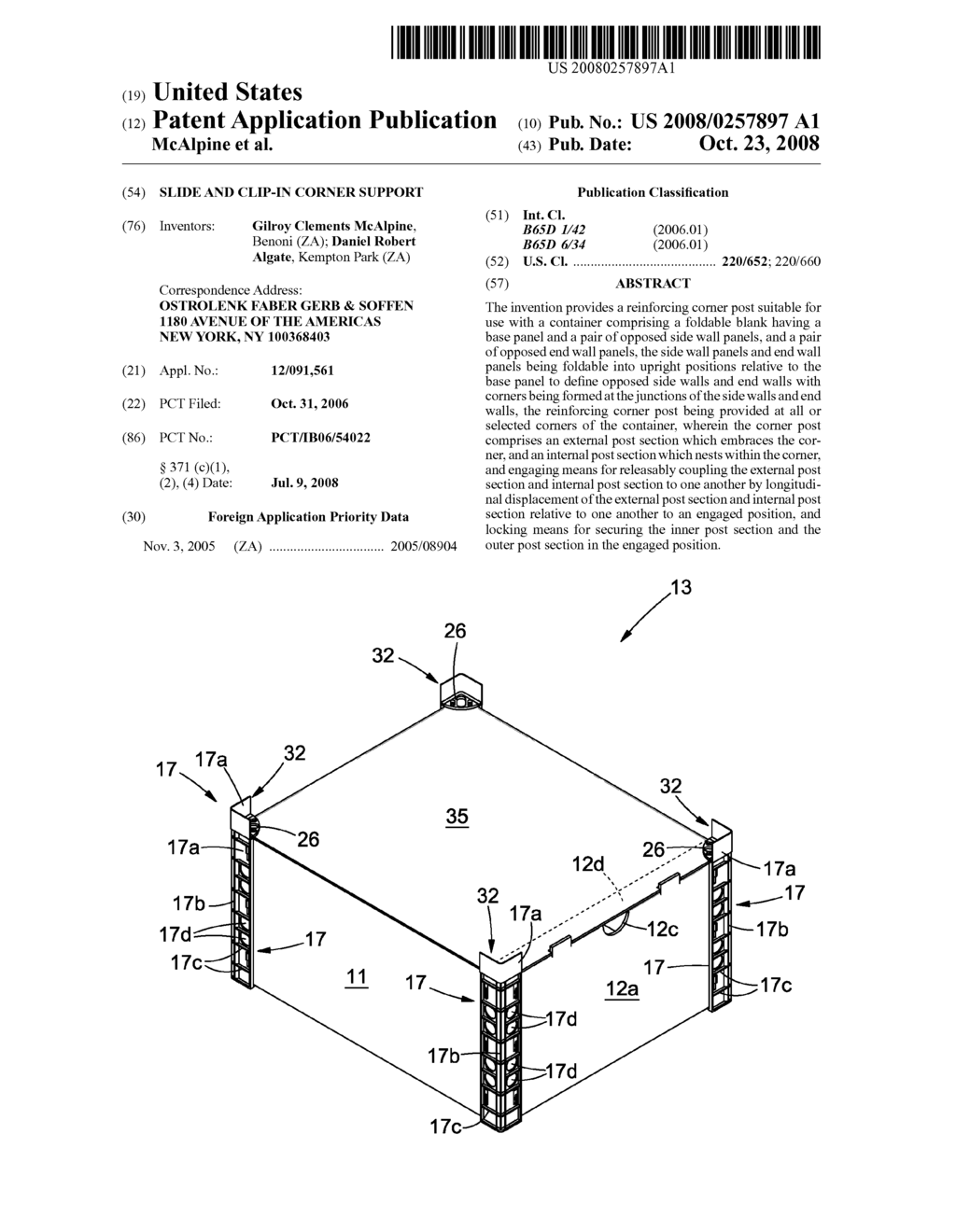 Slide and Clip-In Corner Support - diagram, schematic, and image 01