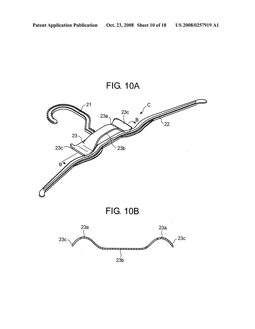 Three-dimensional collar shape retaining hanger - diagram, schematic, and image 11