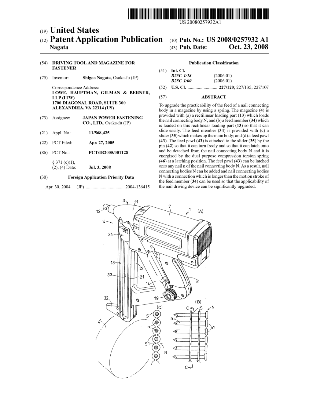 Driving Tool and Magazine for Fastener - diagram, schematic, and image 01