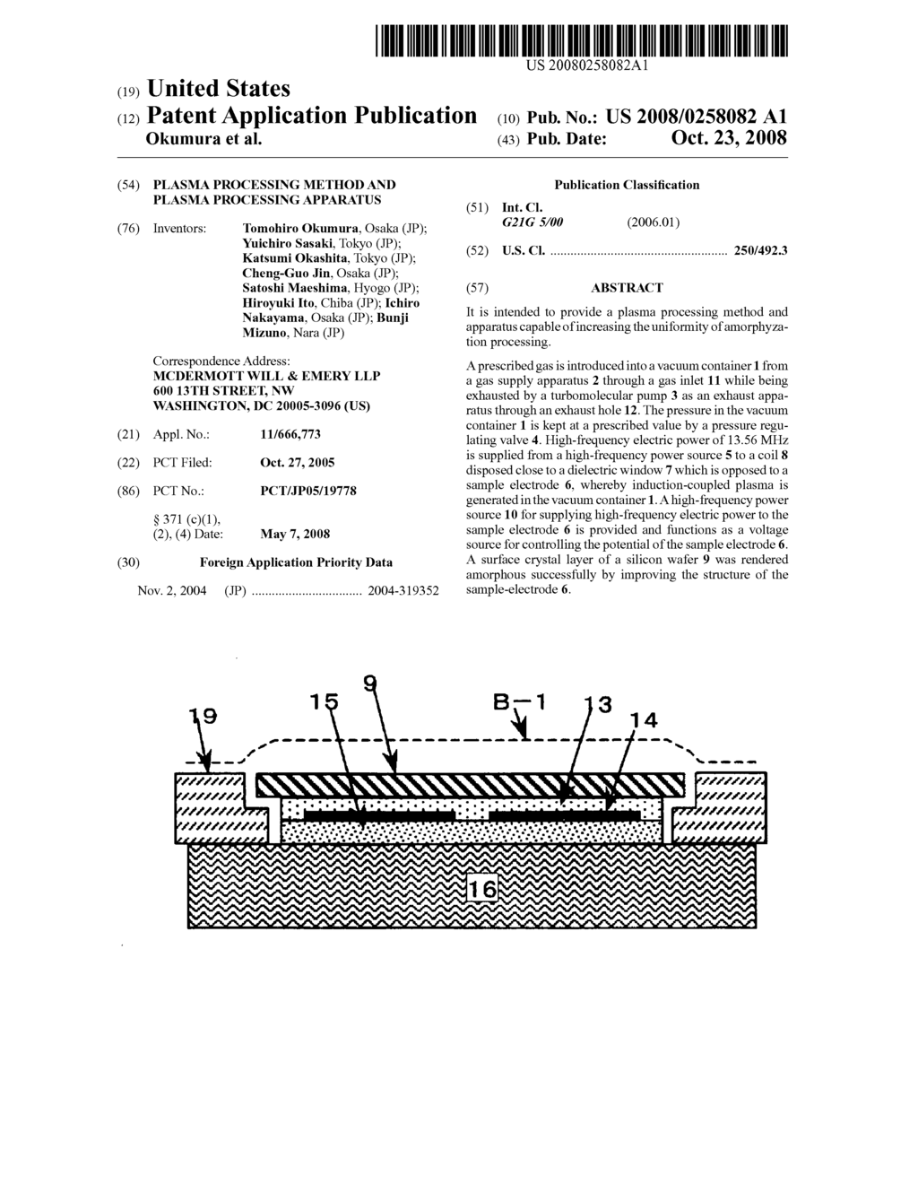 Plasma Processing Method and Plasma Processing Apparatus - diagram, schematic, and image 01