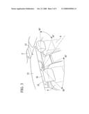 Structure of rear part in vehicle body diagram and image