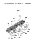 Hybrid Combination of Rubber Track with Road Wheels for a Vehicle diagram and image