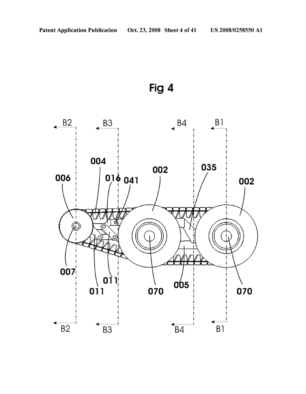 Hybrid Combination of Rubber Track with Road Wheels for a Vehicle - diagram, schematic, and image 05