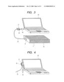 MOBILE TYPE POWER SUPPLY, CONNECTION DEVICE, AND CARRIED TYPE ELECTRONIC EQUIPMENT diagram and image