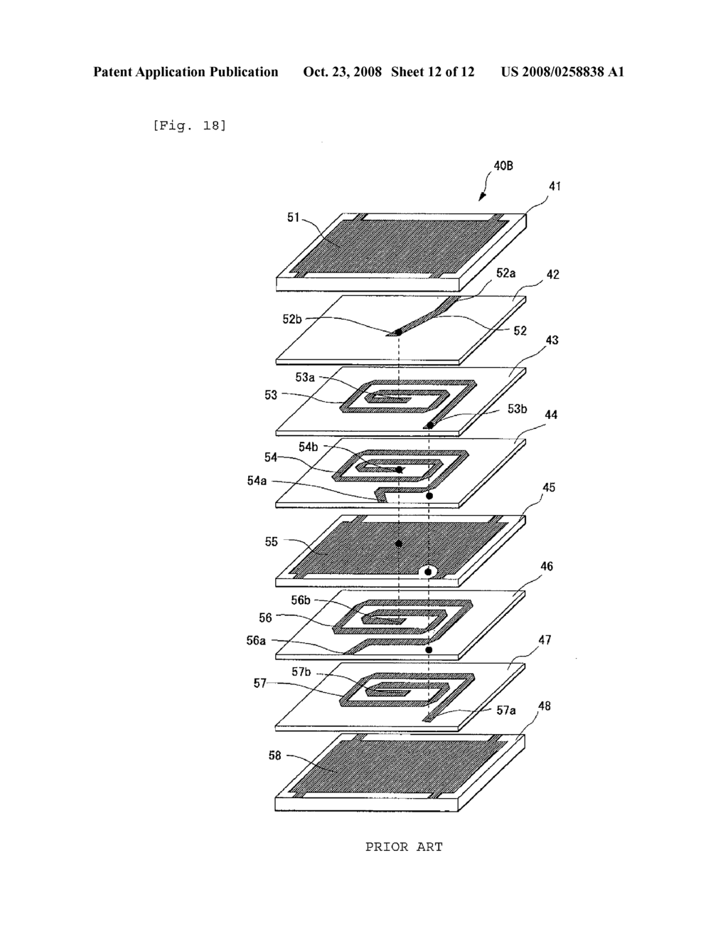 MULTILAYER BALUN, HYBRID INTEGRATED CIRCUIT MODULE, AND MULTILAYER SUBSTRATE - diagram, schematic, and image 13