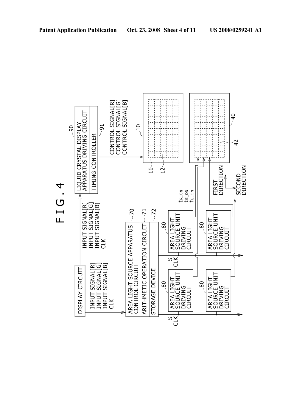 AREA LIGHT SOURCE APPARATUS AND LIQUID CRYSTAL DISPLAY APPARATUS ASSEMBLY - diagram, schematic, and image 05