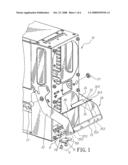 Clasp device for a handle of a power supply diagram and image